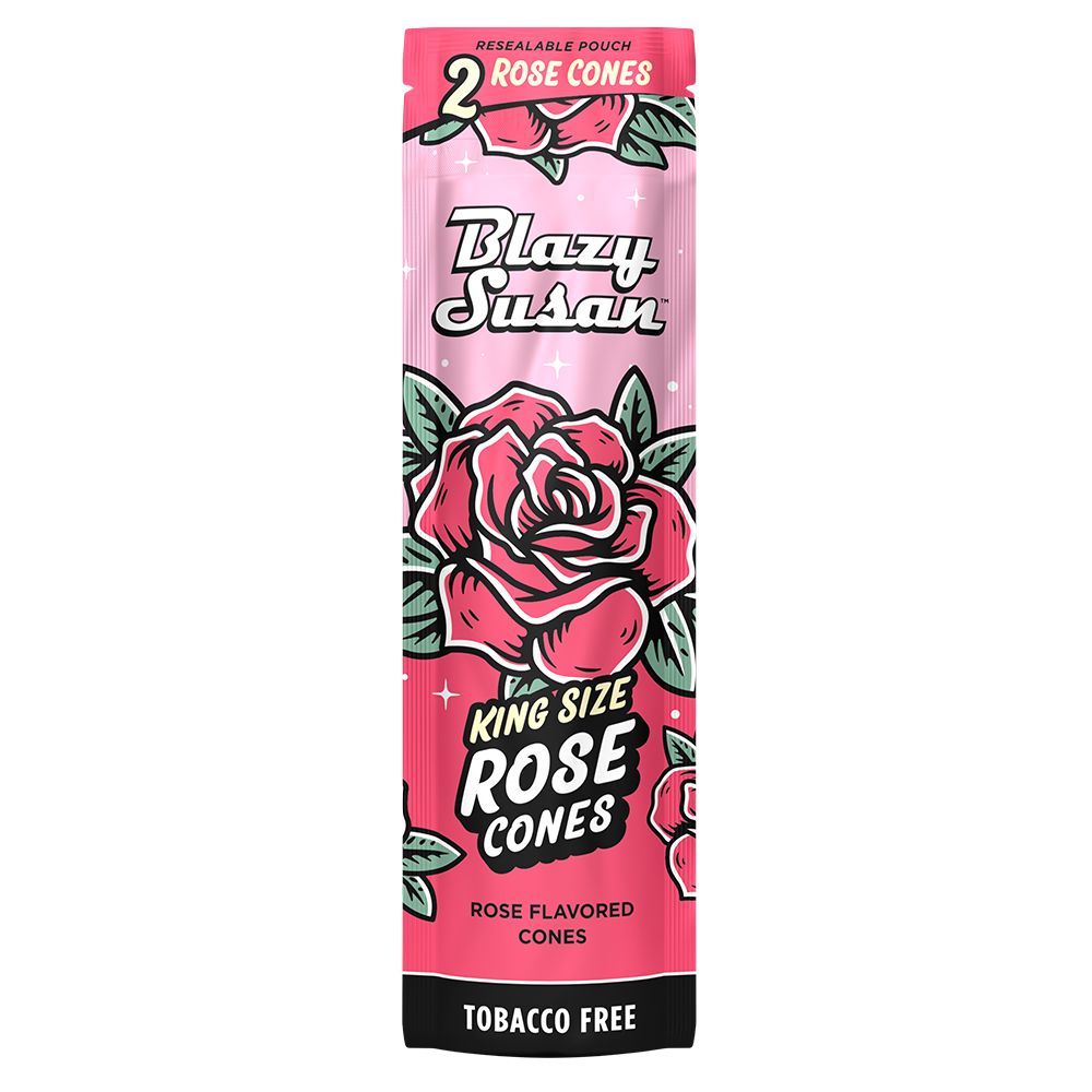 10CT DISPLAY - Blazy Susan Rose Cones - 2PK - Discreet Smoker