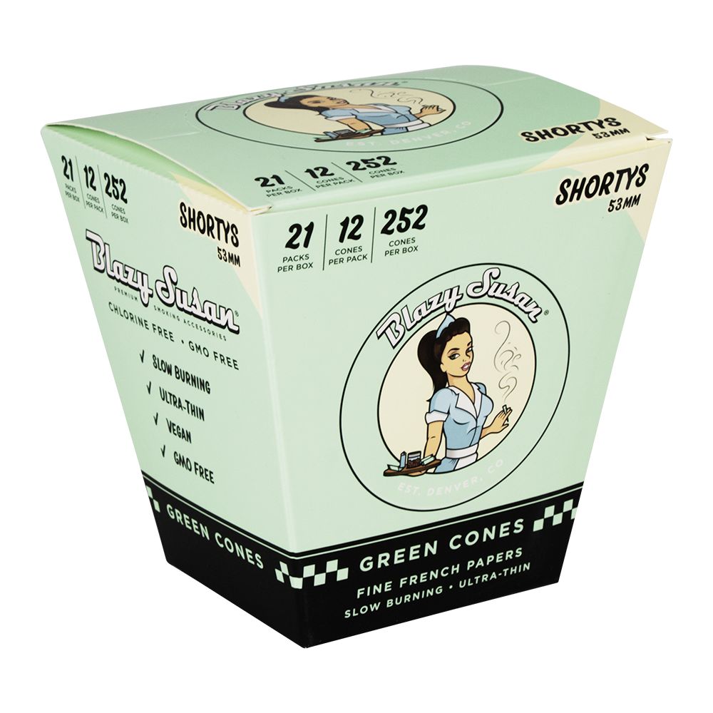 Blazy Susan Green Pre-Rolled Cones | 21ct Display - Discreet Smoker