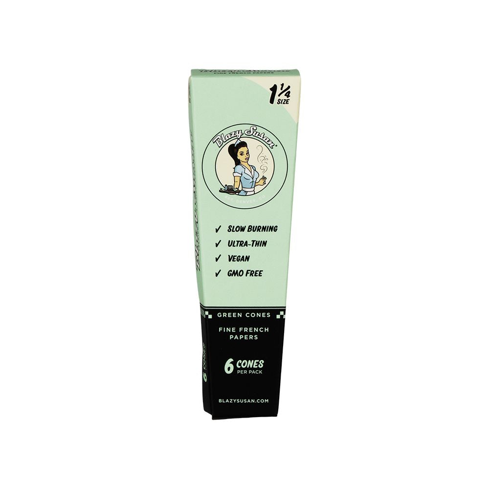 Blazy Susan Green Pre-Rolled Cones | 21ct Display - Discreet Smoker