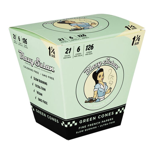 Blazy Susan Green Pre-Rolled Cones | 21ct Display - Discreet Smoker