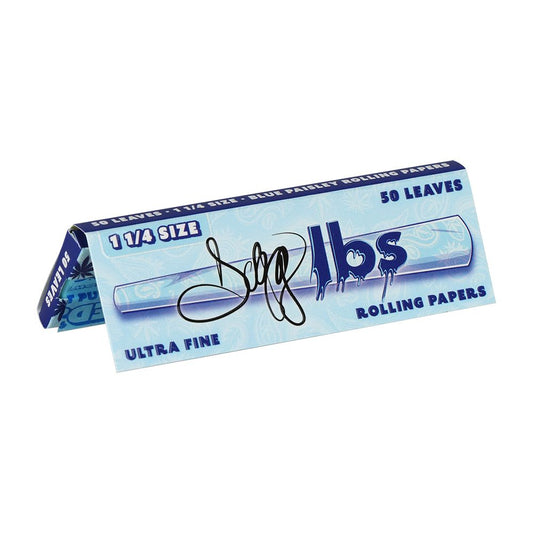 50CT DISPLAY - Dogg Lbs Blue Paisley Rolling Papers - 1 1/4" / 50pc - Discreet Smoker