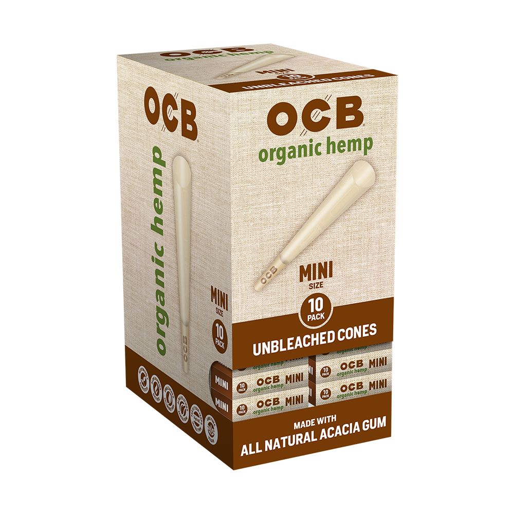 OCB Organic Hemp Pre-Rolled Cones | 24pk Display - Discreet Smoker