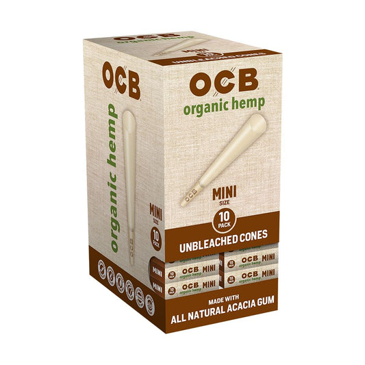 OCB Organic Hemp Pre-Rolled Cones | 24pk Display - Discreet Smoker