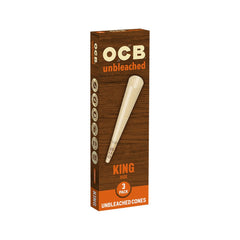 OCB Unbleached Pre-Rolled Cones | 24pk Display - Discreet Smoker