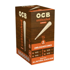 OCB Unbleached Pre-Rolled Cones | 24pk Display - Discreet Smoker