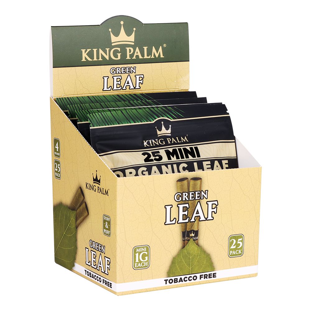 4CT DISPLAY - King Palm Hand Rolled Leaf - 25pc / Mini