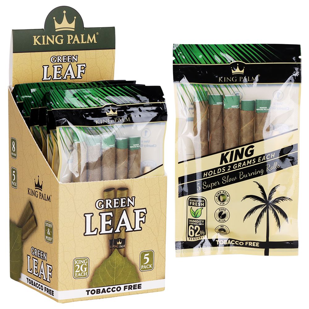 8CT DISPLAY - King Palms Pre-Roll Wraps - 5pc / King Size