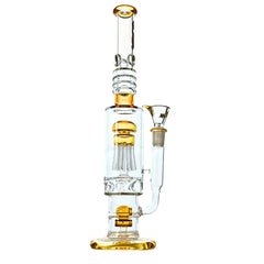 Sequoia 16" Rock Glass Dual Tree Perc Bong - Discreet Smoker