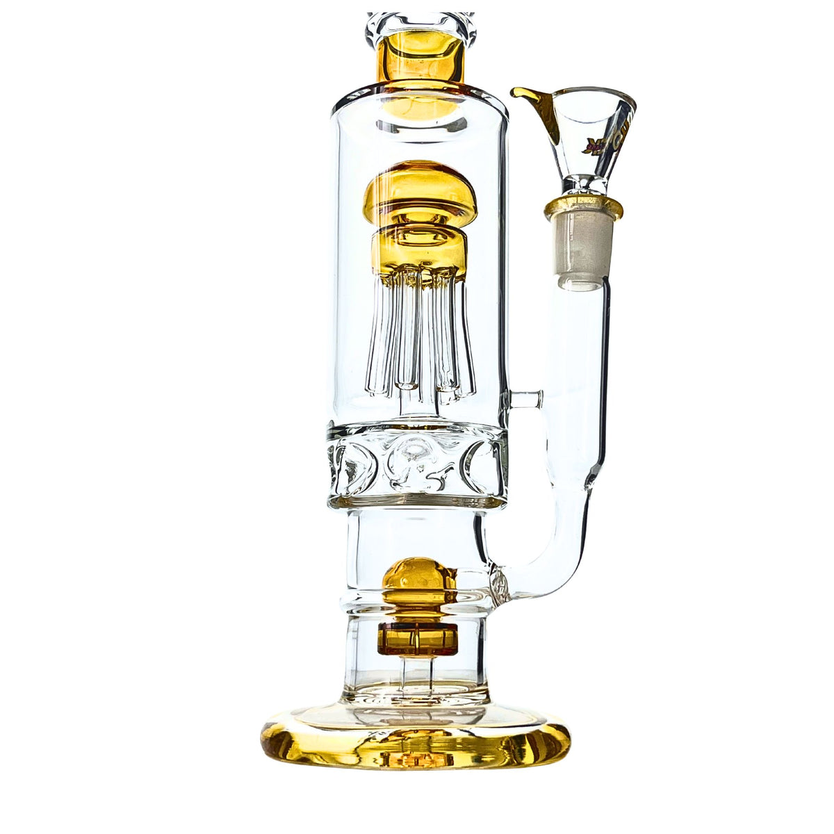 Sequoia 16" Rock Glass Dual Tree Perc Bong - Discreet Smoker