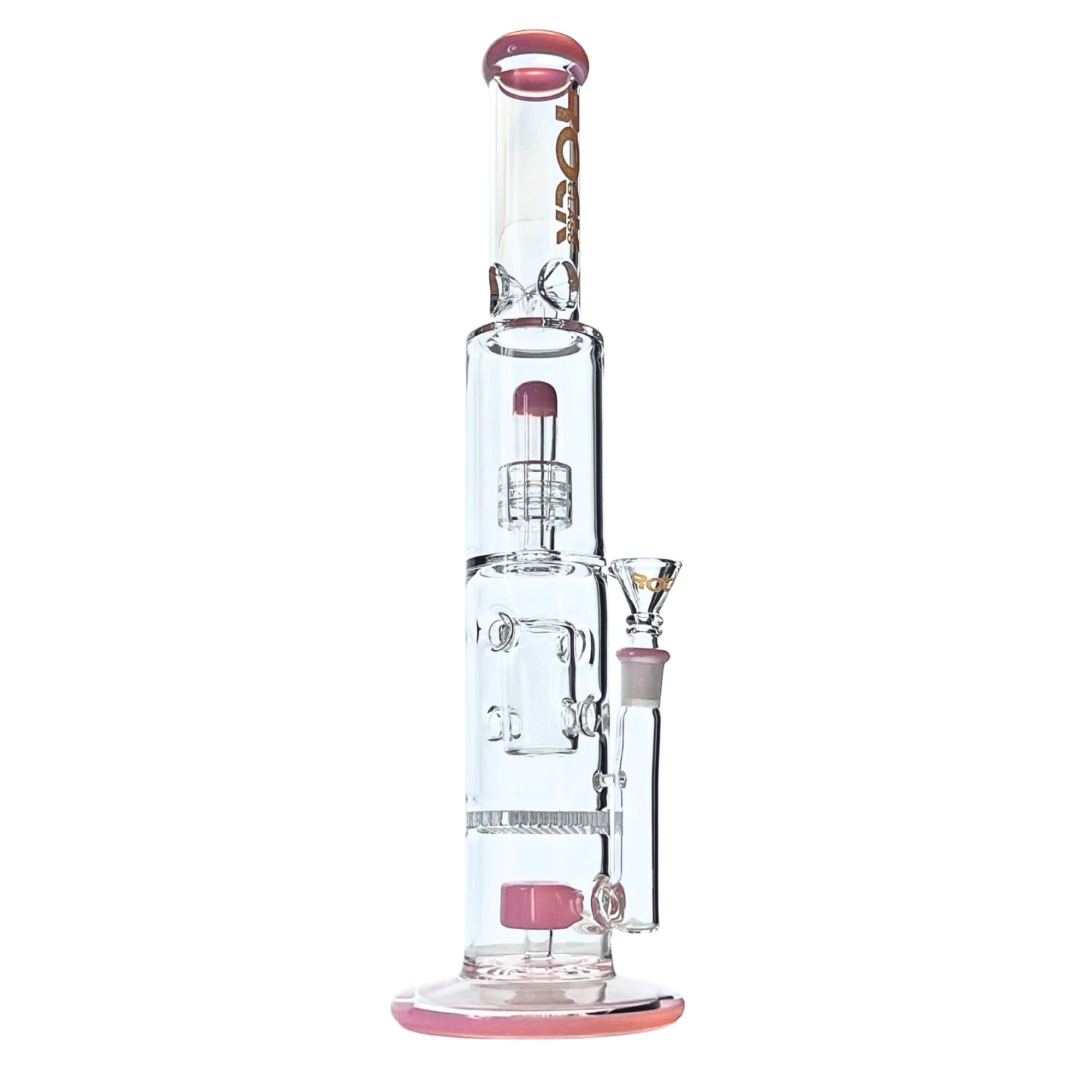 Rock Glass 16" Aurora Triple-Stage Matrix Perc Bong - Discreet Smoker