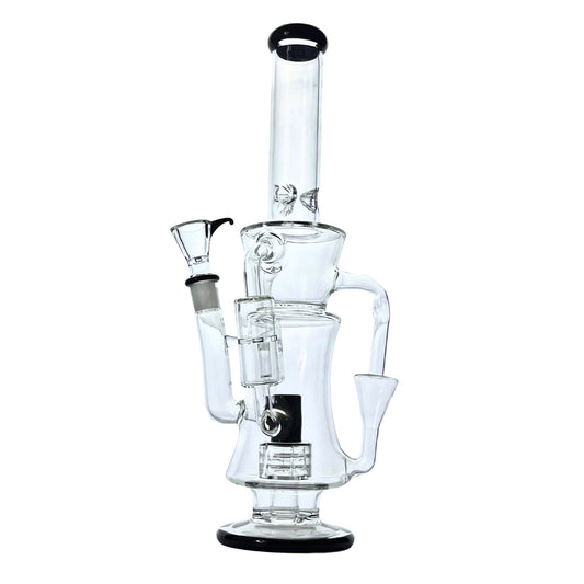 Quantum 16" Rock Glass Stereo Recycler Bong - Discreet Smoker