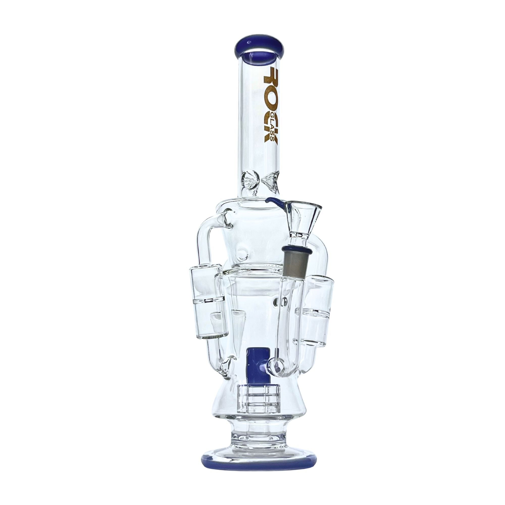 Quantum 16" Rock Glass Stereo Recycler Bong - Discreet Smoker