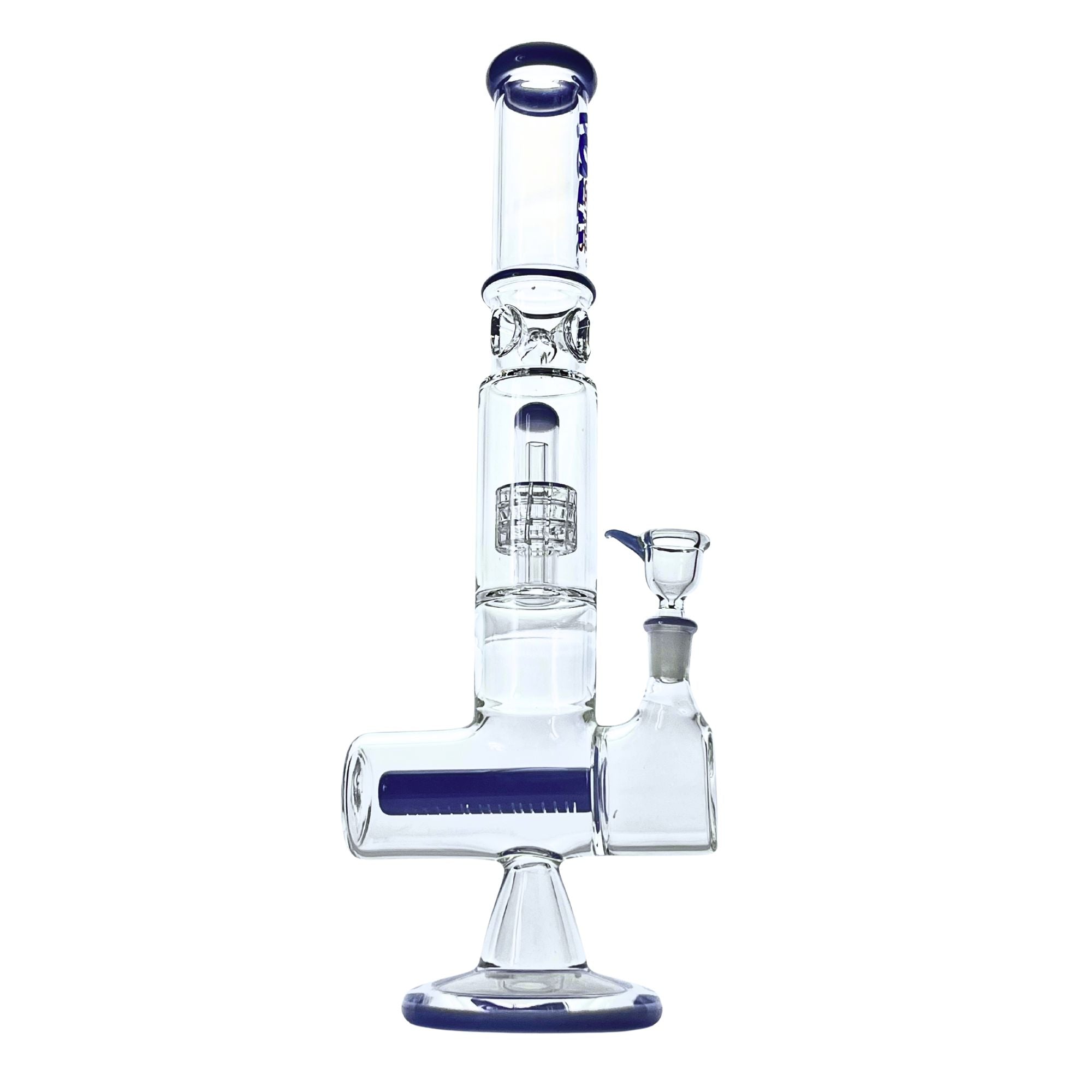 FusionFlow 16" Rock Glass Dual-Chamber Matrix Bong - Discreet Smoker