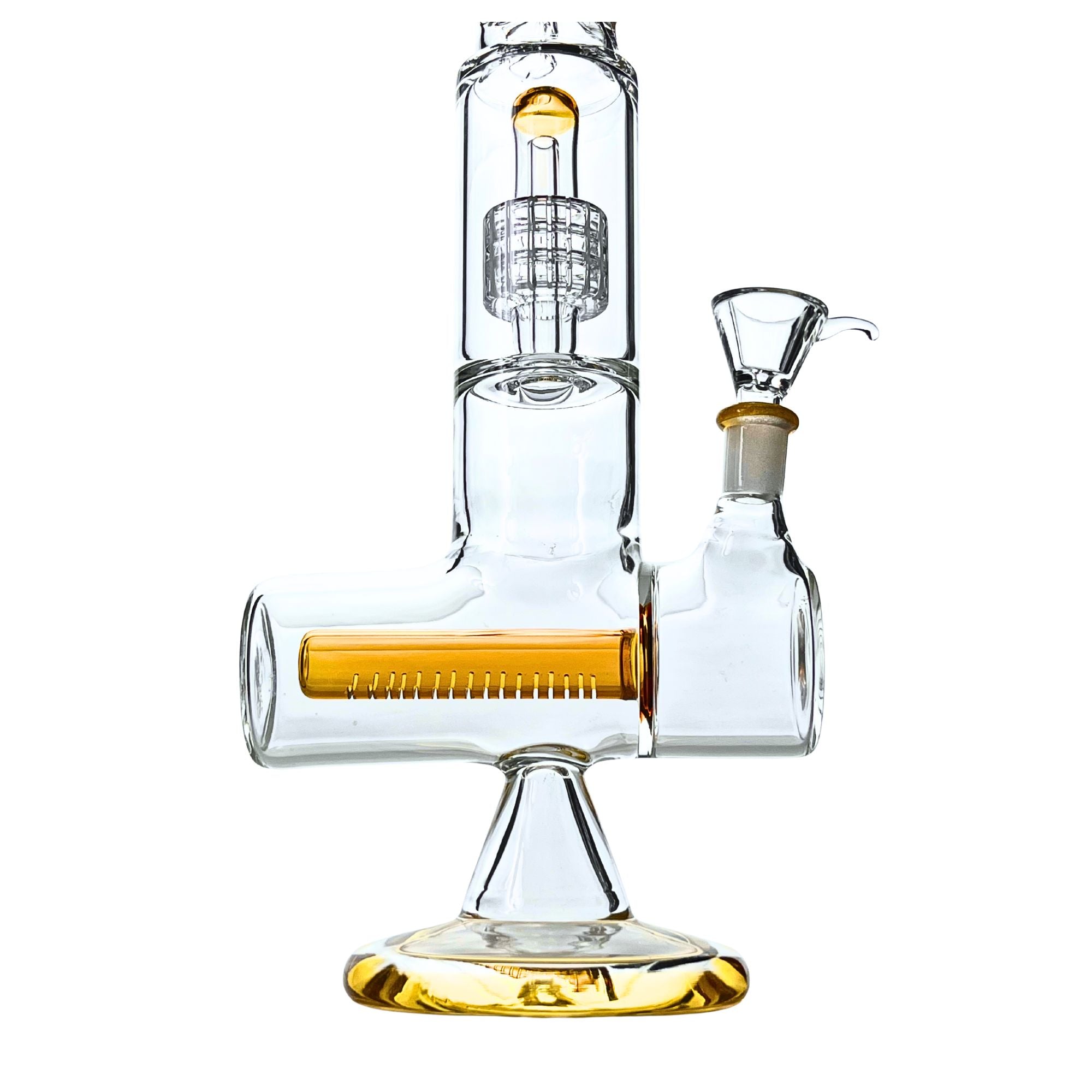 FusionFlow 16" Rock Glass Dual-Chamber Matrix Bong - Discreet Smoker