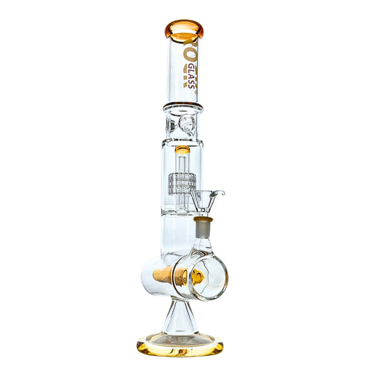 FusionFlow 16" Rock Glass Dual-Chamber Matrix Bong - Discreet Smoker
