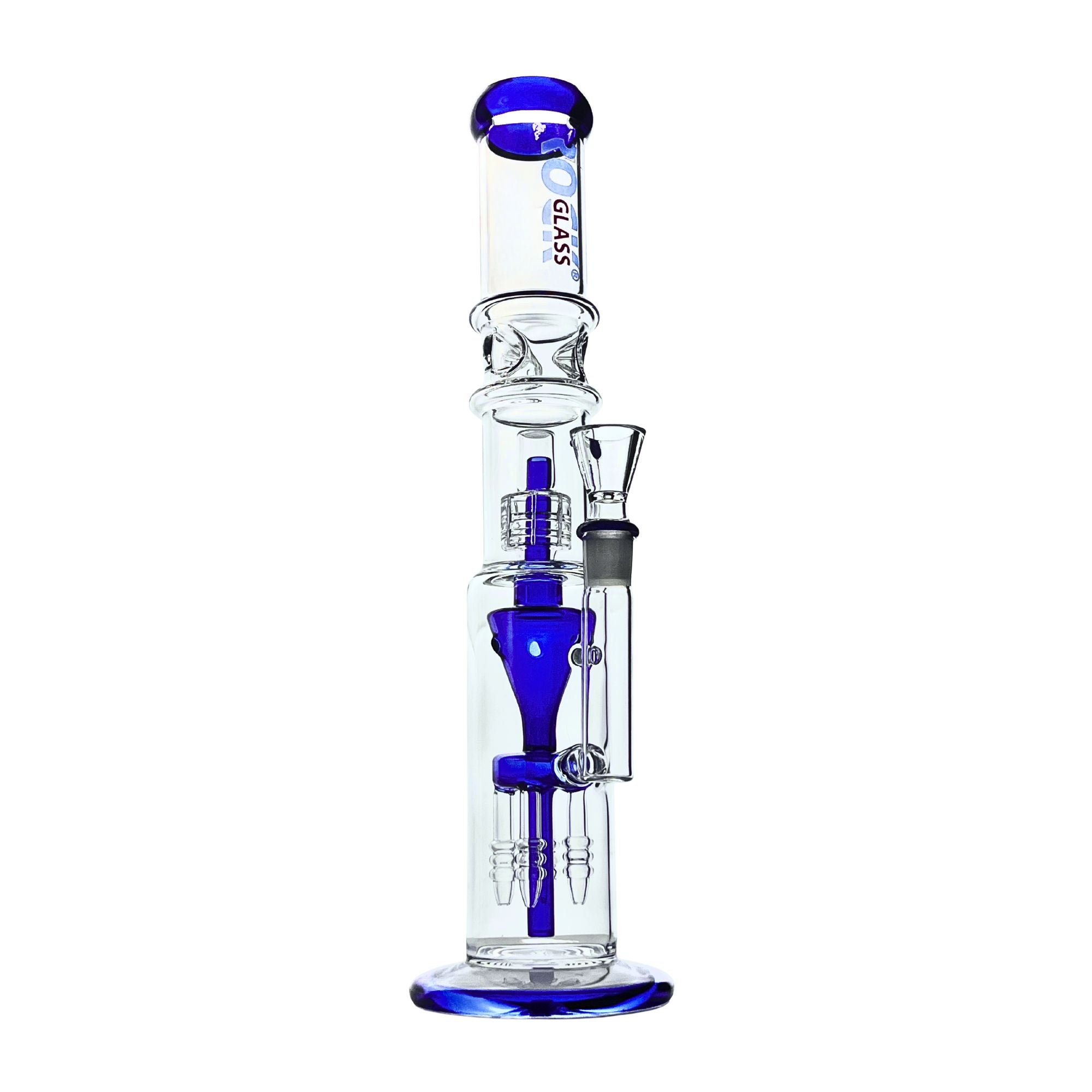 Rock Glass 16" Cyclone Chamber Perc Bong - Discreet Smoker