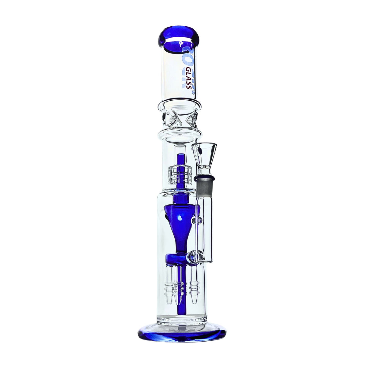 Rock Glass 16" Cyclone Chamber Perc Bong - Discreet Smoker