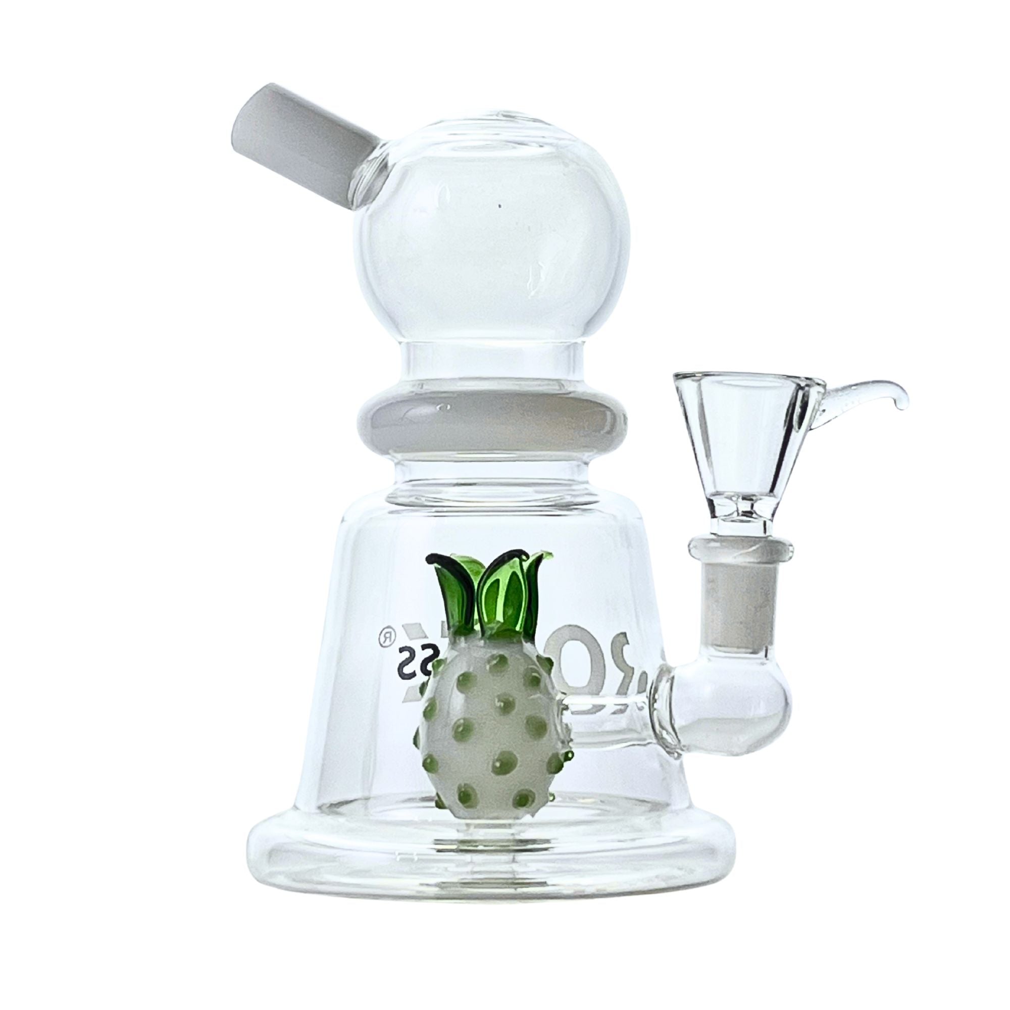 Luau 7" Rock Glass Pineapple Perc Bong - Discreet Smoker
