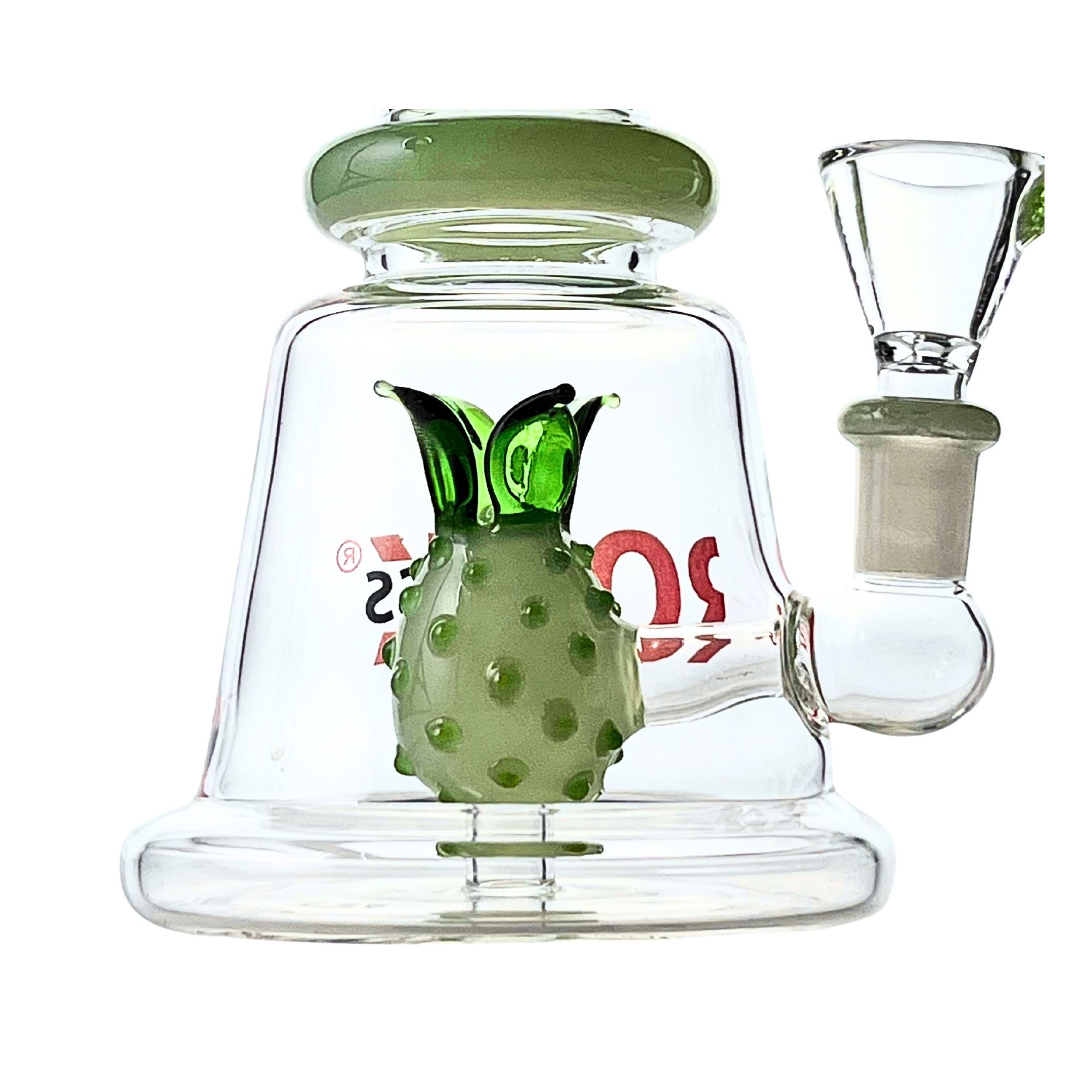 Luau 7" Rock Glass Pineapple Perc Bong - Discreet Smoker