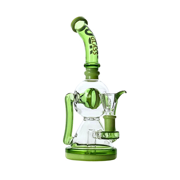 Emerald Orbit 10” Rock Glass Bong - Discreet Smoker