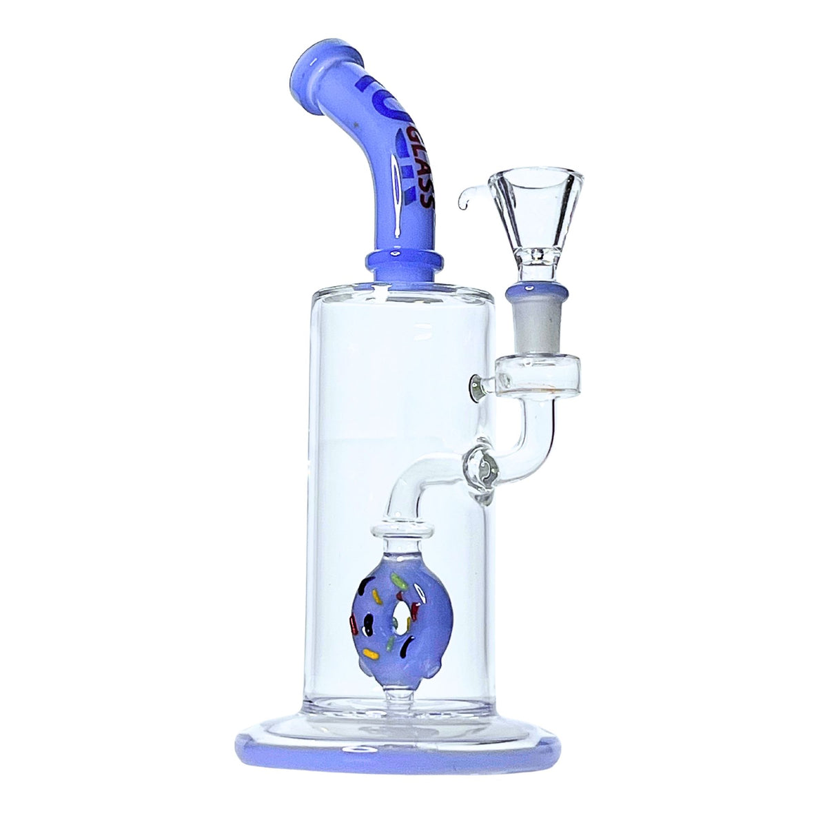 Confetti Drum 10” Rock Glass Bong - Discreet Smoker