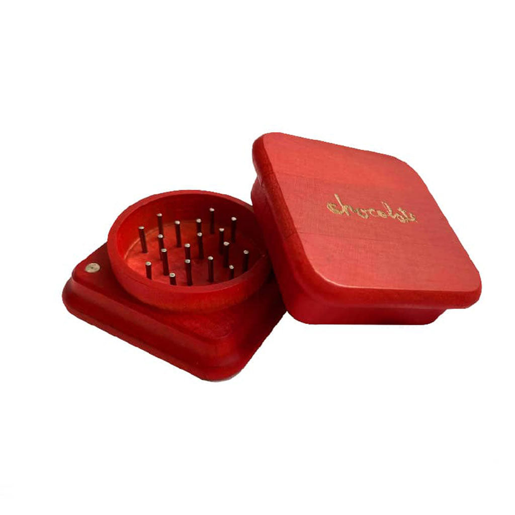CHOCOLATE X RYOT 2PC RED MAPLE GRINDER - Discreet Smoker