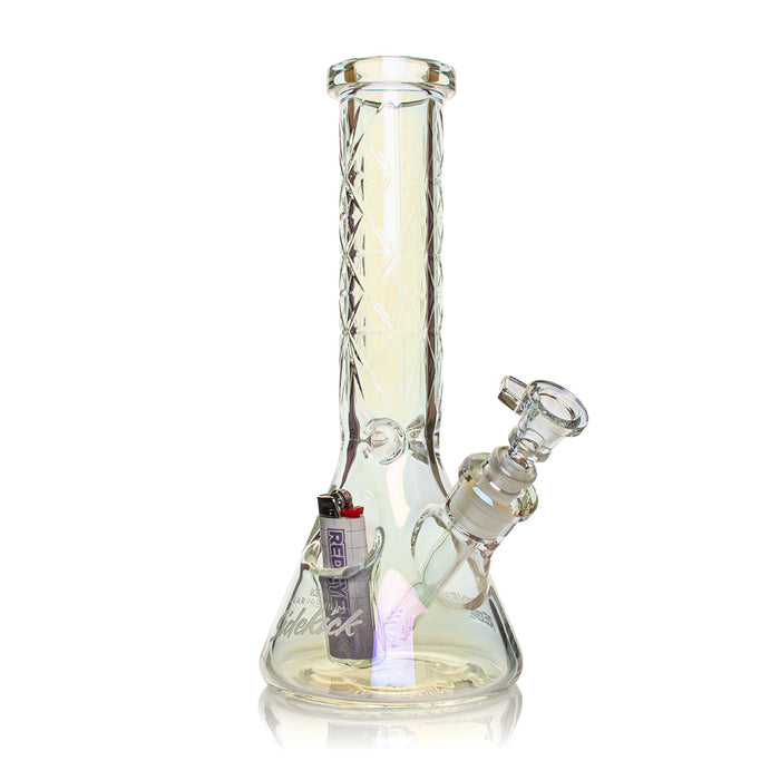 Gear Premium 12" Sidekick Beaker (Terminator Finish) Water Pipe, Rainbow