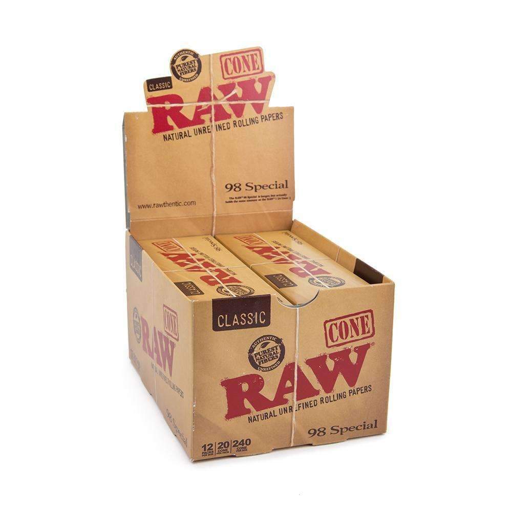 RAW Classic 98 Special Cones - 12ct - Discreet Smoker