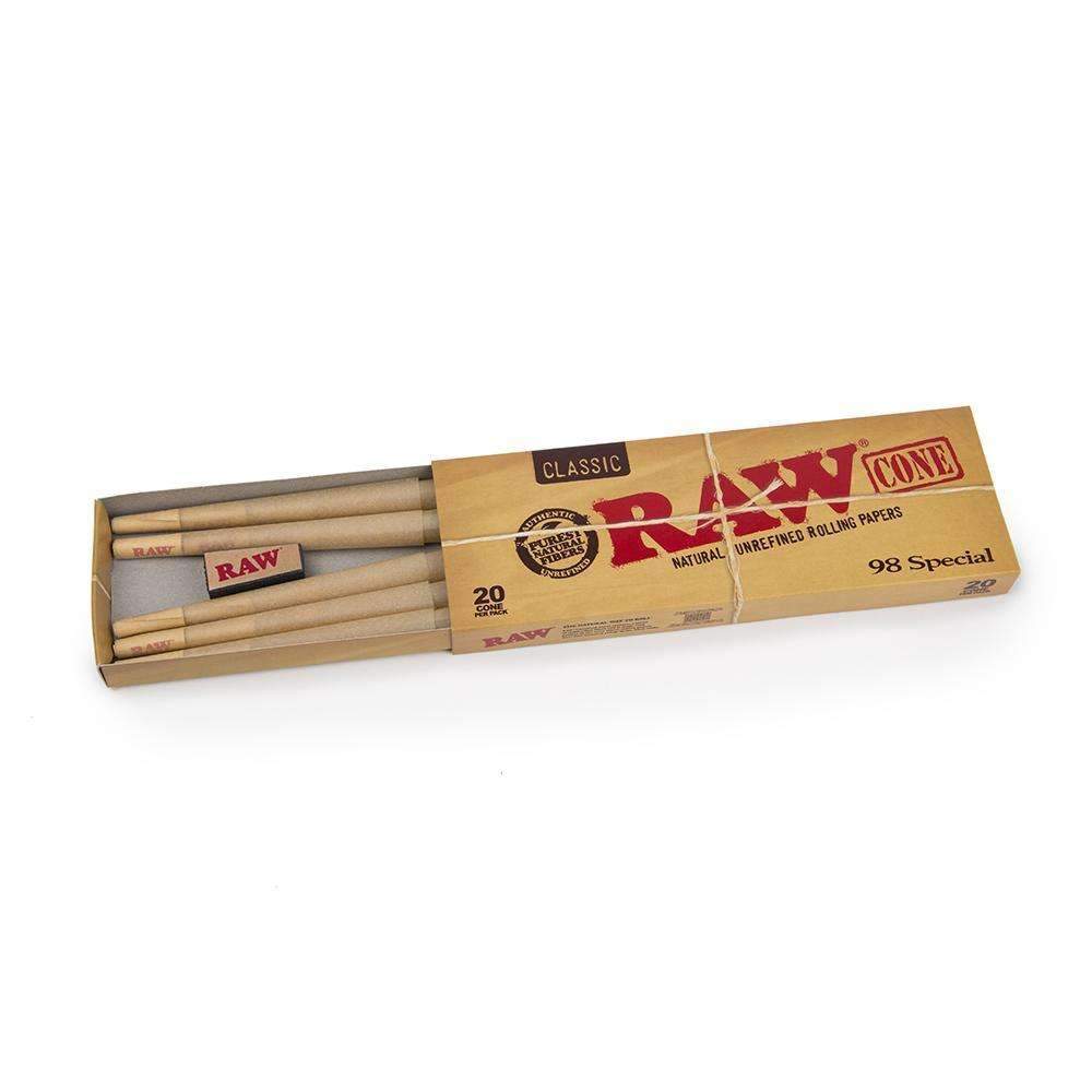 RAW Classic 98 Special Cones - 12ct - Discreet Smoker