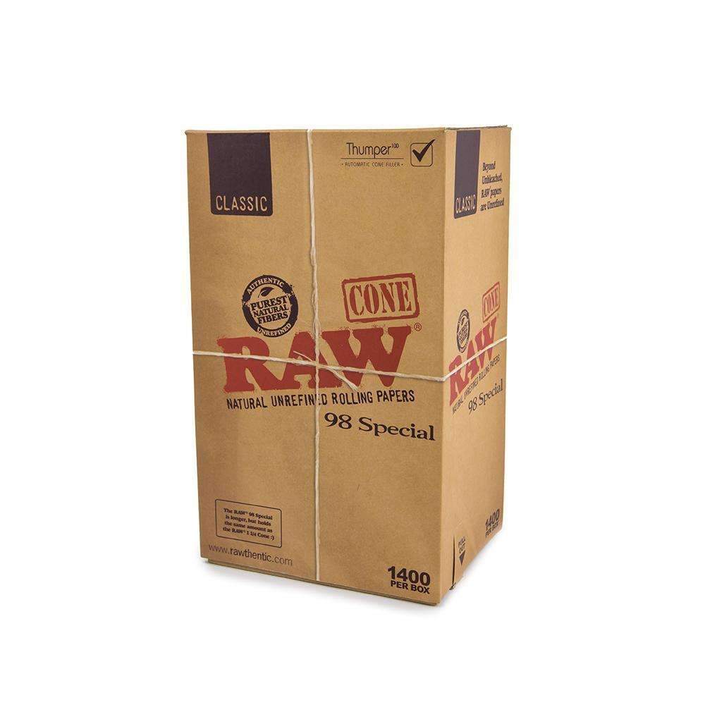 Raw Classic 98 Special Cones Bulk - 1400ct - Discreet Smoker