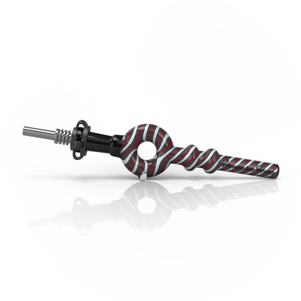 DONUT SWIRL STRIPPED NECTAR COLLECTOR - Discreet Smoker