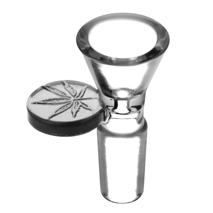 Embossed Leaf Bong Bowl, Embossed Tab Gray