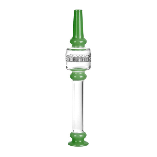 Pulsar Honeycomb Diffuser Glass Dab Straw | Integrated Tip | 5.5" | Assorted Colors | Individual - Discreet Smoker