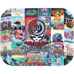 Grateful Dead x Pulsar Large Metal Rolling Tray - 60th Anniversary / 13"x11" - Discreet Smoker