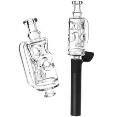 Pulsar Incycler Bubbler Glass Mouthpiece Attachment for Puffco Pivot - 4.3" / Clear - Discreet Smoker