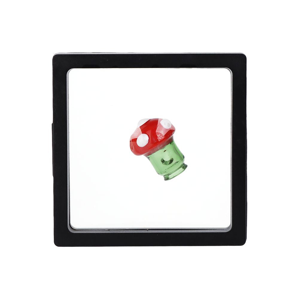 Pulsar Mushroom Glass Mouthpiece Attachment for Puffco Pivot w/ Display Stand - Colors Vary - Discreet Smoker