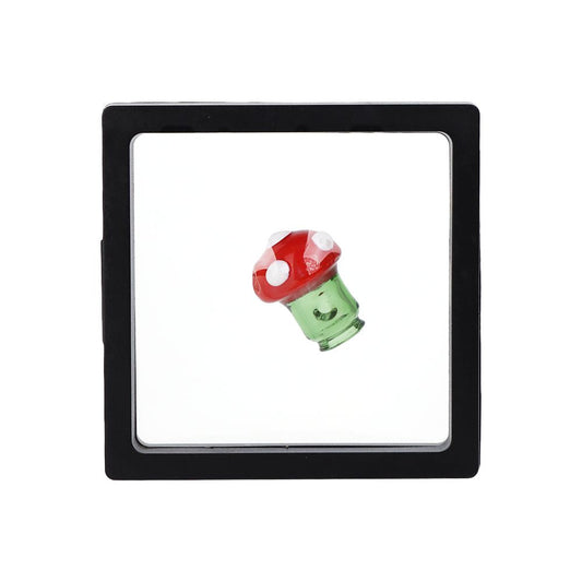 Pulsar Mushroom Glass Mouthpiece Attachment for Puffco Pivot w/ Display Stand - Colors Vary - Discreet Smoker