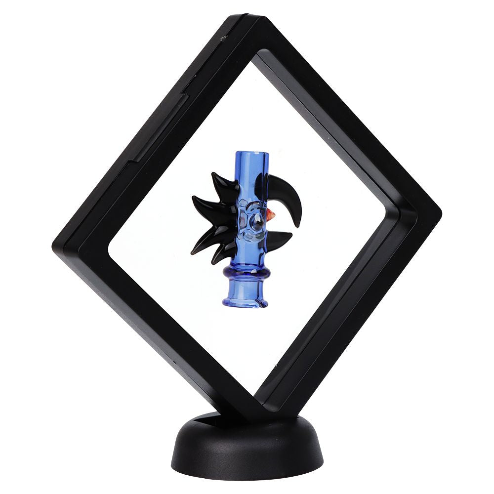 Pulsar Cockatoo Glass Mouthpeice Attachment for Puffco Pivot w/ Display Stand - Colors Vary - Discreet Smoker