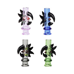 Pulsar Cockatoo Glass Mouthpeice Attachment for Puffco Pivot w/ Display Stand - Colors Vary - Discreet Smoker