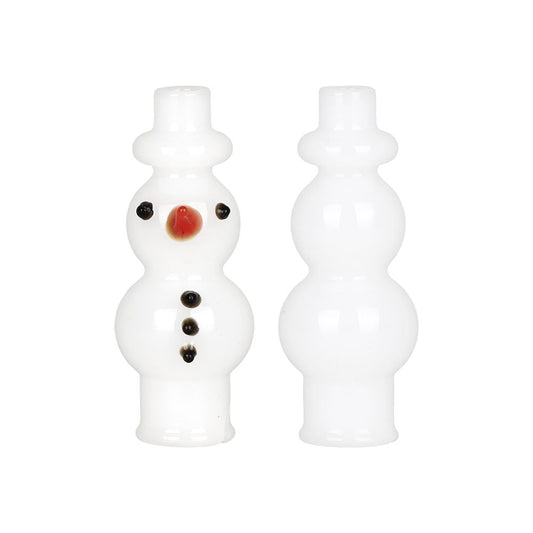 Snowman Glass Mouthpiece Attachment for Puffco Pivot - Discreet Smoker
