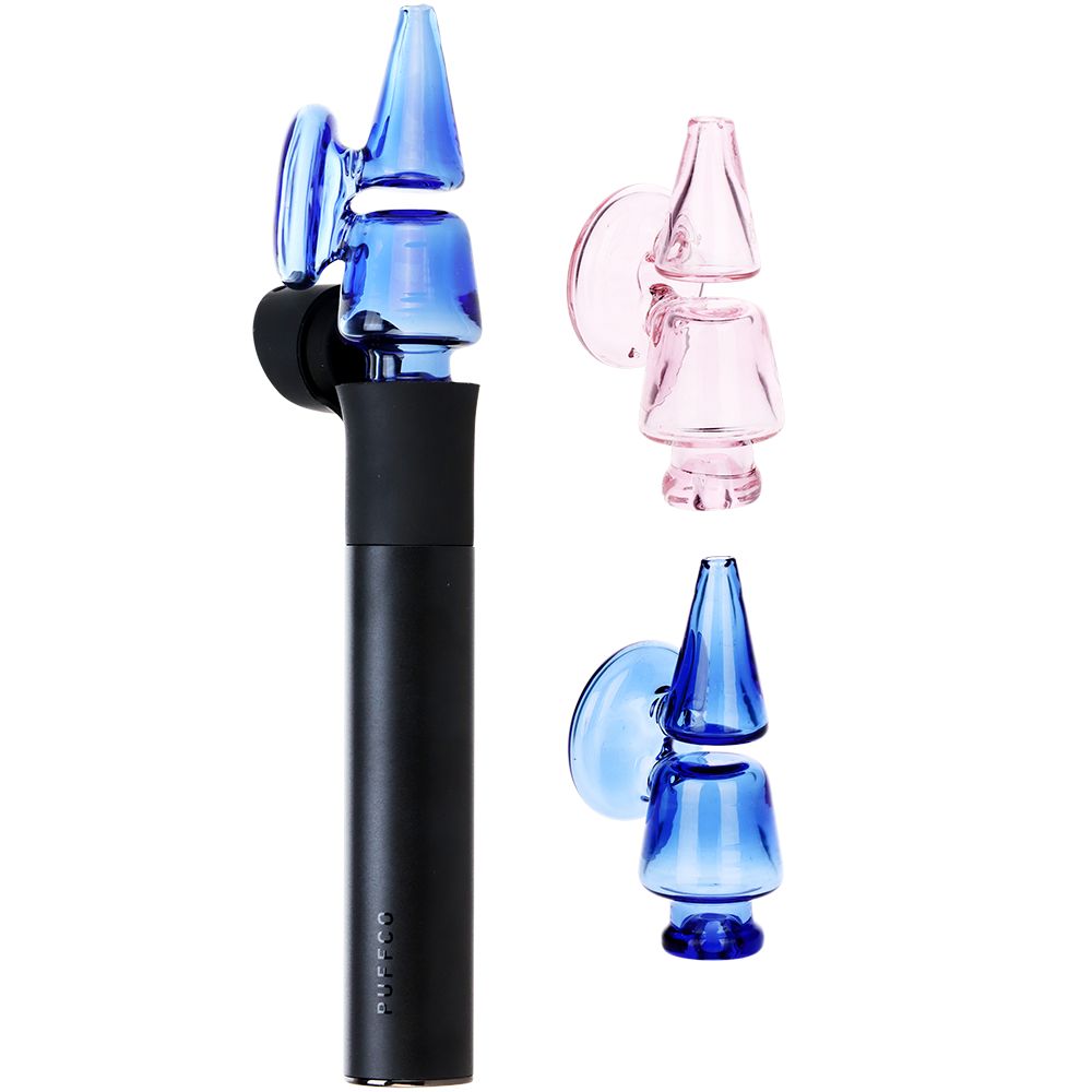 Pulsar Double Chamber Glass Mouthpiece Attachment for Puffco Pivot - Colors Vary - Discreet Smoker