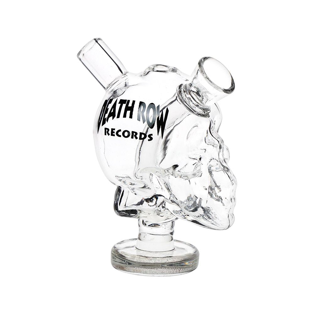 Death Row Records Skull Glass Blunt Bubbler | 2.75" - Discreet Smoker