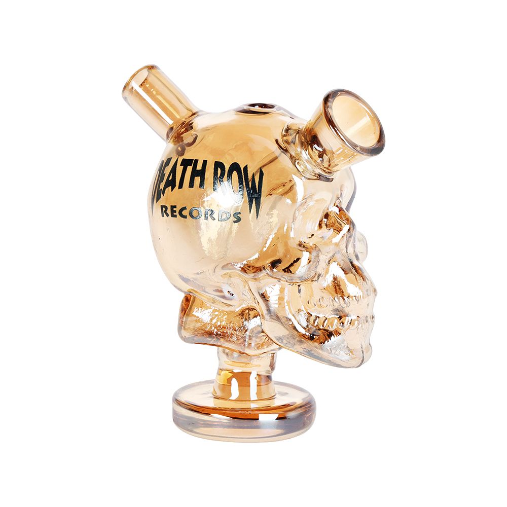 Death Row Records Skull Glass Blunt Bubbler | 2.75"