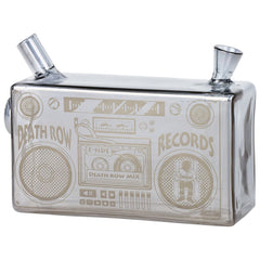 Death Row Records Boom Box Glass Blunt Bubbler | 5" - Discreet Smoker
