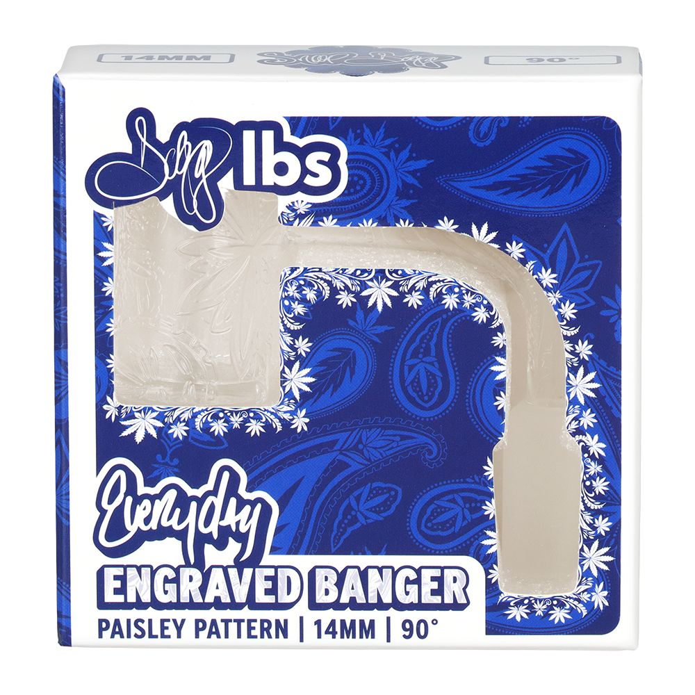 Dogg Lbs Everyday Engraved Paisley Quartz Banger - 14mm M / 90D - Discreet Smoker