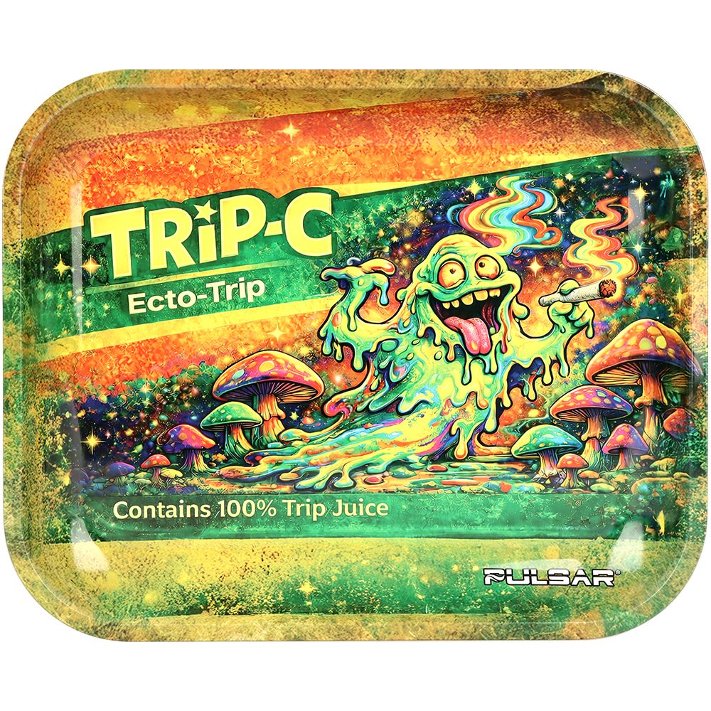 Pulsar Metal Rolling Tray - Trip-C / 13"x 11" - Discreet Smoker