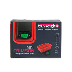 Truweigh Mini Crimson Collapsible Bowl Scale - 100g x 0.01g