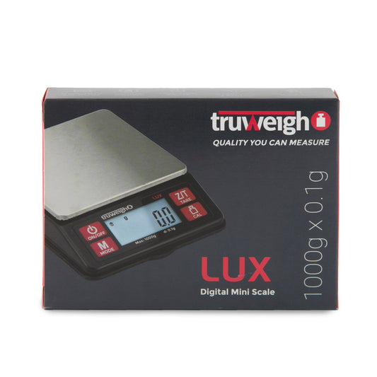 Truweigh LUX Digital Scale - 1000g x 0.1g - Black - Discreet Smoker