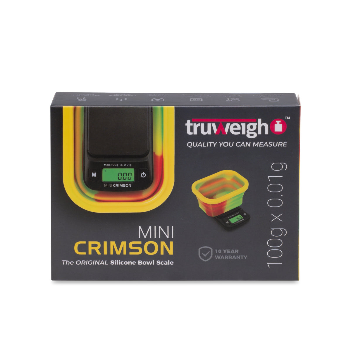 Truweigh Mini Crimson Collapsible Bowl Scale - 100g x 0.01g