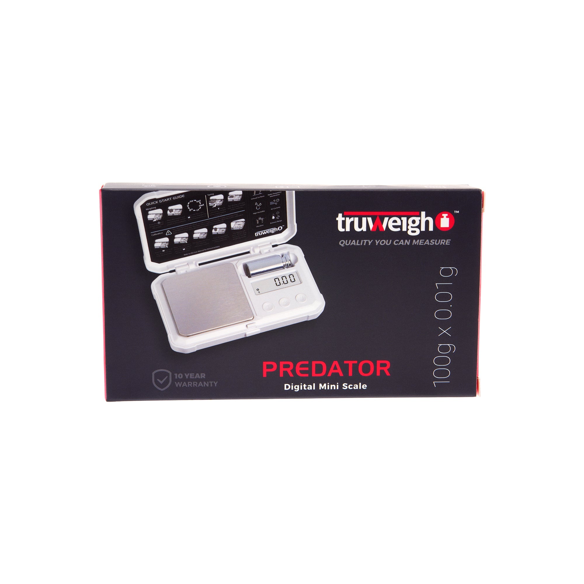 Truweigh Predator Mini Scale with Weight – 100g x 0.01g - Discreet Smoker
